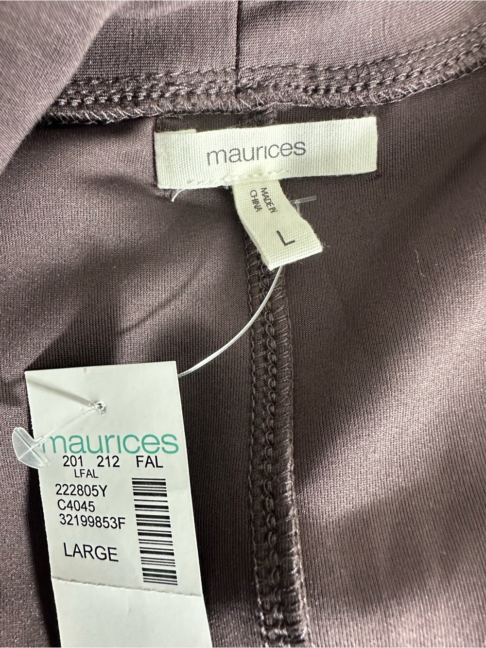 NWT Maurices Size Large Womens Open Front Cardigan Long Sleeve Brown - Picture 4 of 7